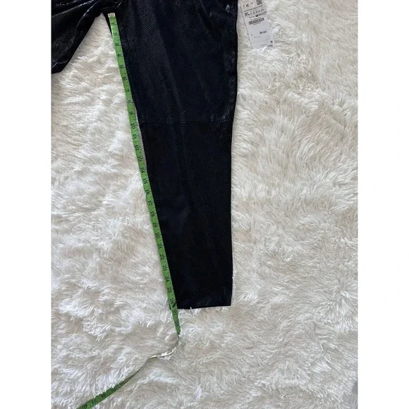 Zara Basic Women's Size XL Black Snake Print Zip Up Hem Legging Pant - Picture 8 of 13